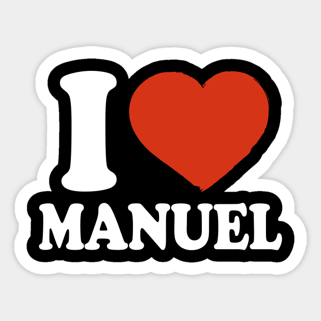 I Love Manuel Sticker by Saulene